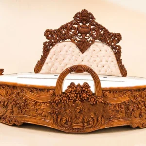 Luxury Designer Wooden Round Bed