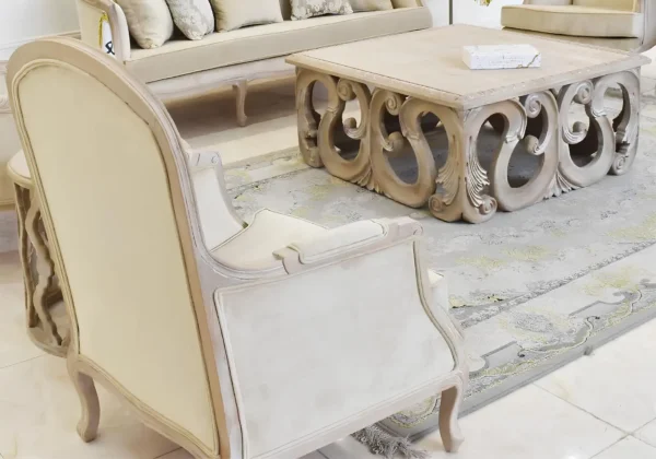 Royal Look Handcrafted Wooden Sofa Set - Image 4