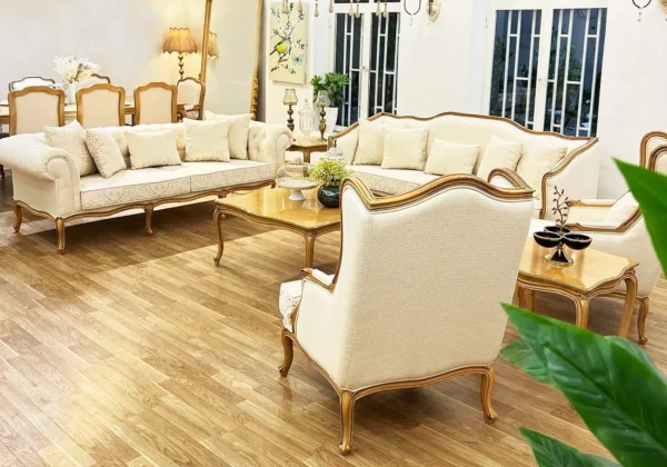 Classical and Luxury Handmade Teakwood Sofa Set - Image 2