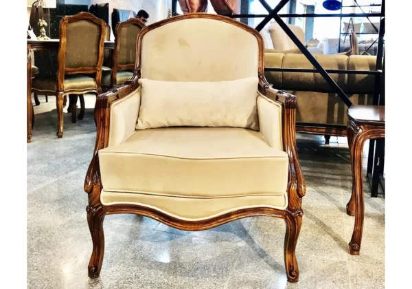 Classical Look Solid Wood Handcrafted Sofa Set and Table - Image 2