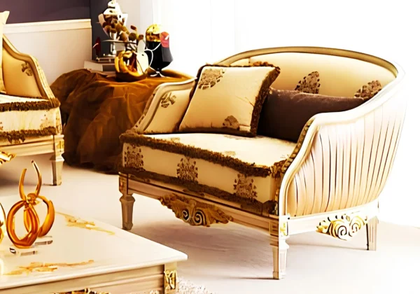 Royal and Premium Look Handcrafted Wooden Sofa Set - Image 2
