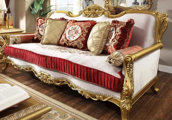 Heavy Carving Luxury Phoenix Sofa Set and Table - Image 4