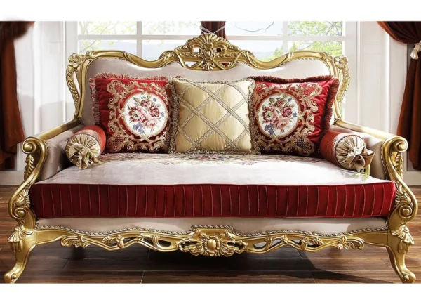 Heavy Carving Luxury Phoenix Sofa Set and Table - Image 2