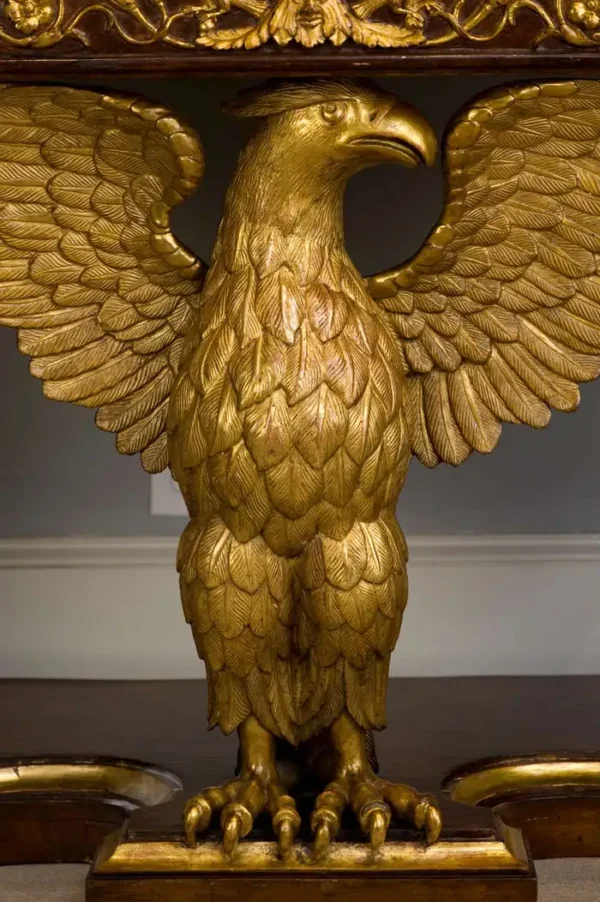 Luxury Antique Curve Eagle Motif Side Table - Image 2