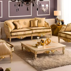 Royal and Premium Look Handcrafted Wooden Sofa Set