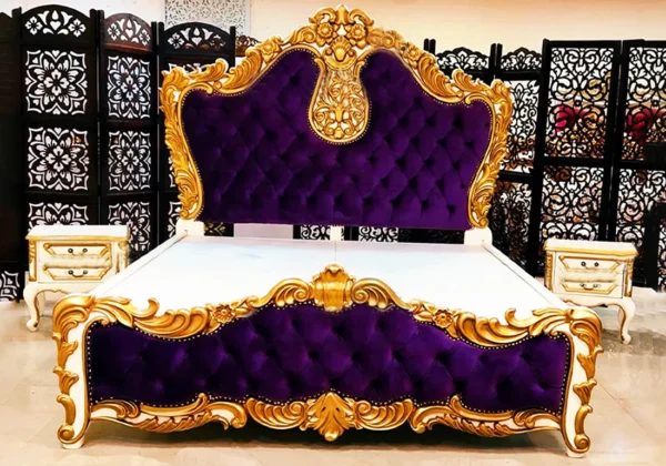 Royal Solid Wood Poster Bed Set - Image 2