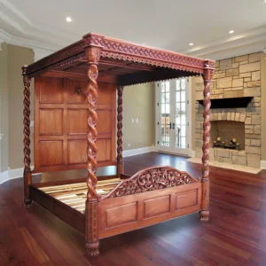 Elegant Designer Canopy Wooden Bed